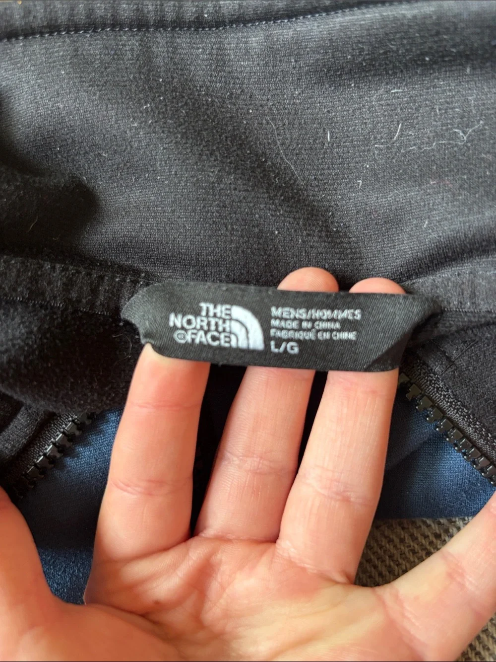 The North Face Black and Blue Softshell Jacket